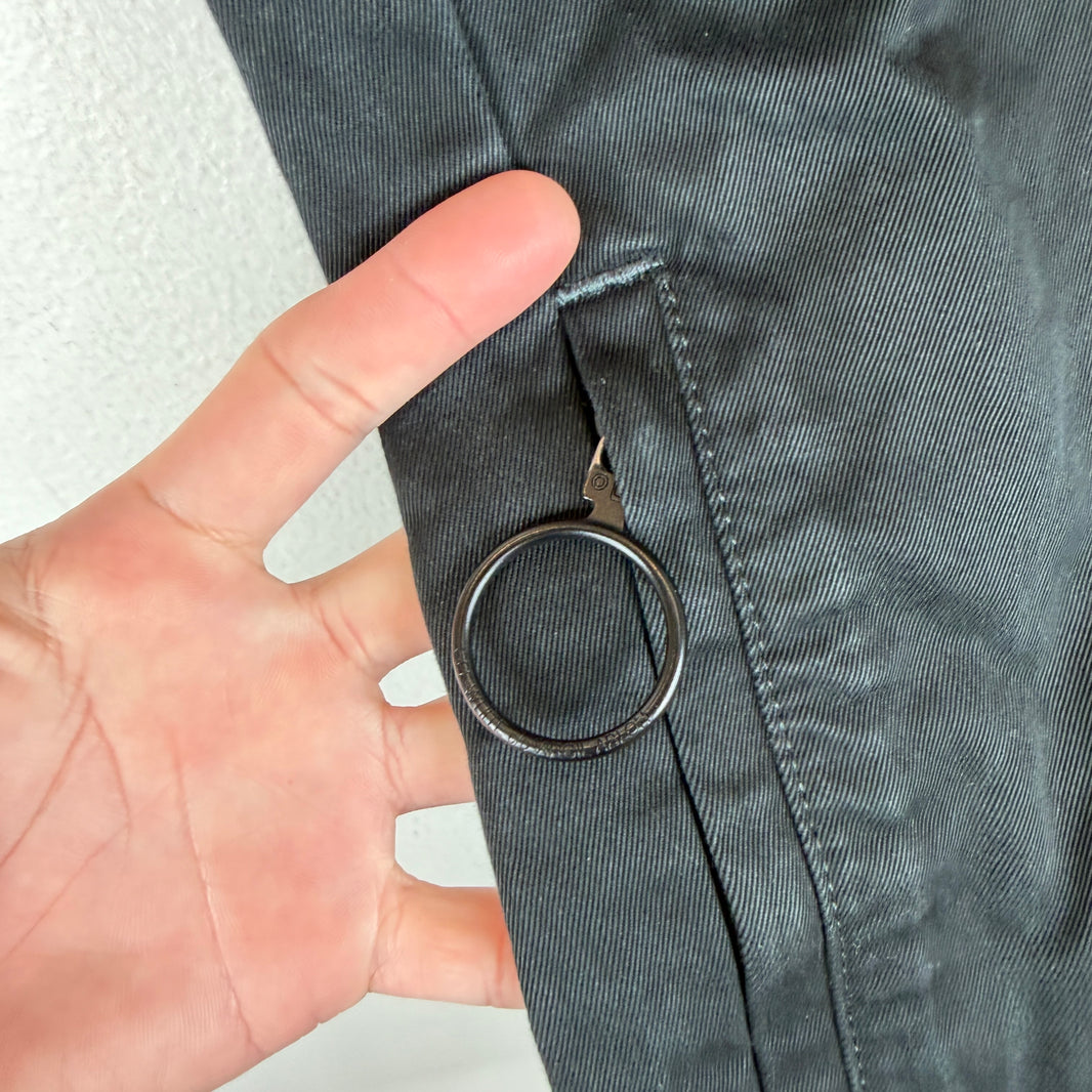 Off White Clear Buckle Black Slim Pants