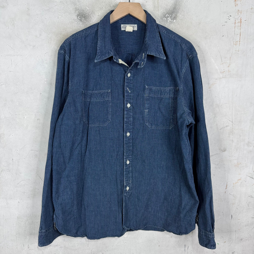 RRL Pinstriped Double Pocket LS Shirt
