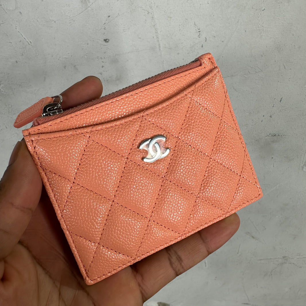 Chanel Pink Zip Cardholder