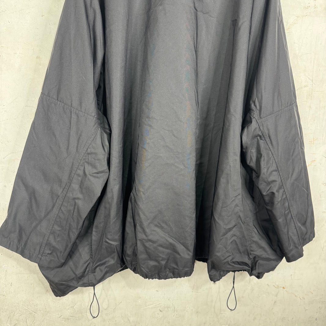The Row Black Oversized Nylon Track Jacket