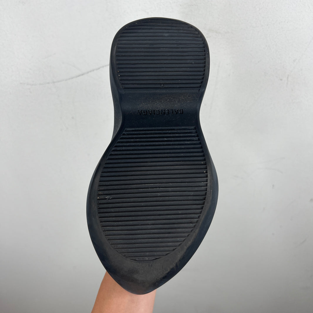 Balenciaga Black Rubber Technoclog Mules