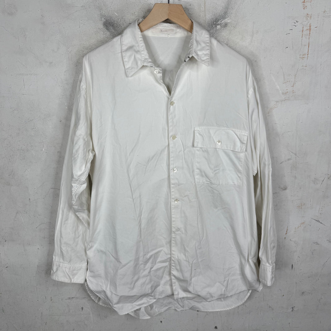Ys For Men White Button Up Shirt