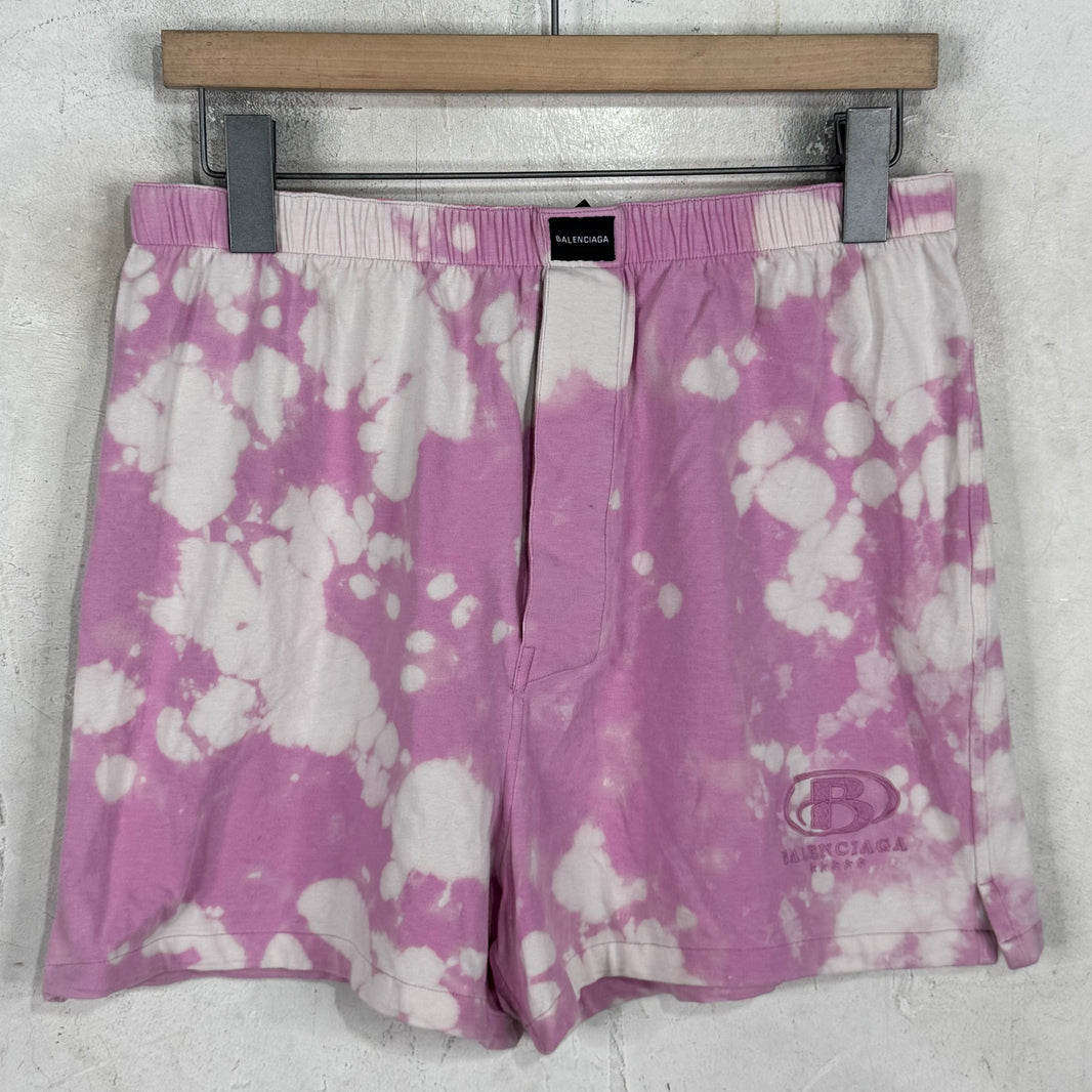 Balenciaga Pink Bleached Lounge Shorts