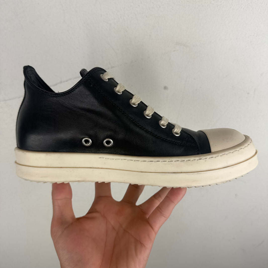 Rick Owens Leather Ramone Low Sneakers