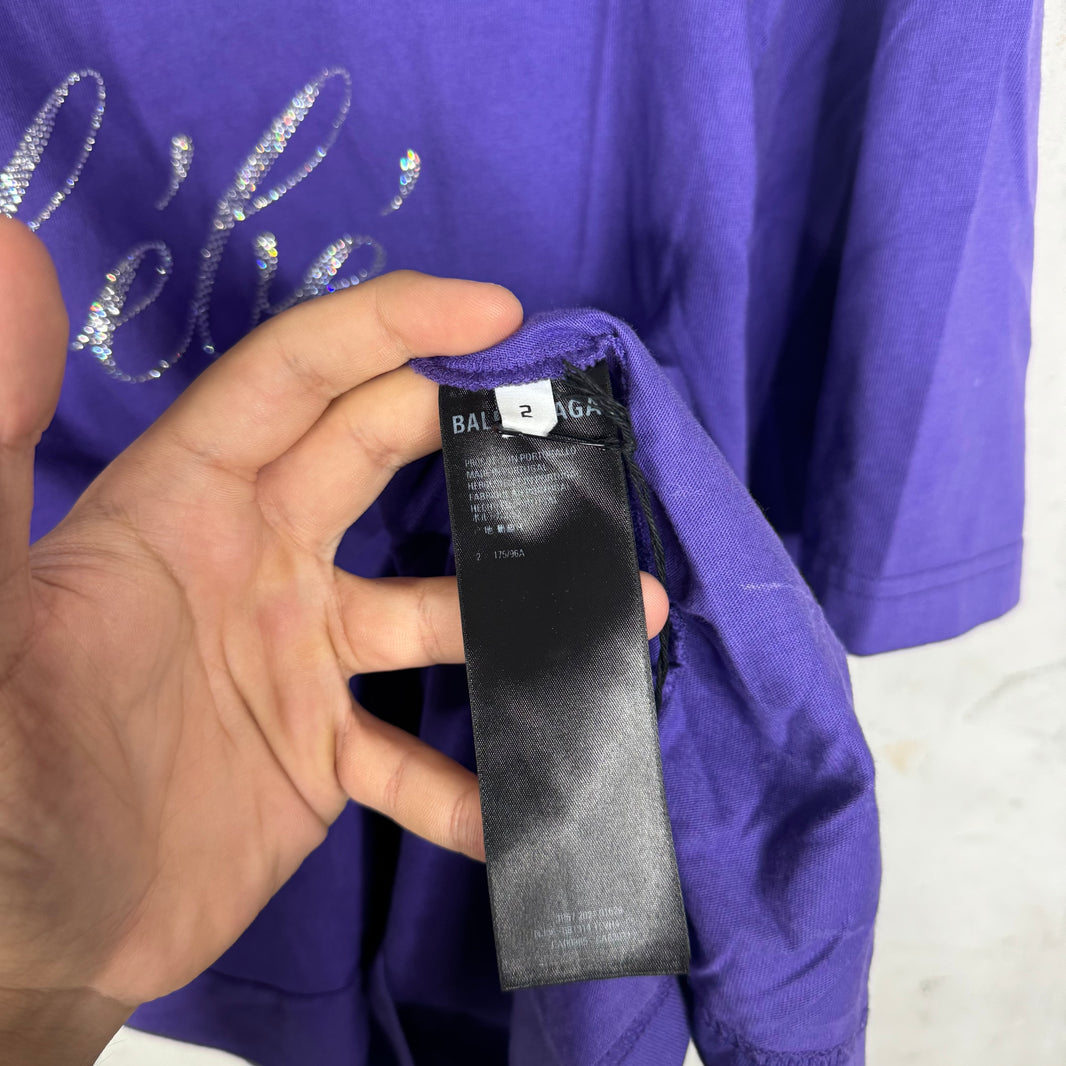 Balenciaga Bebe Rhinestone T-Shirt
