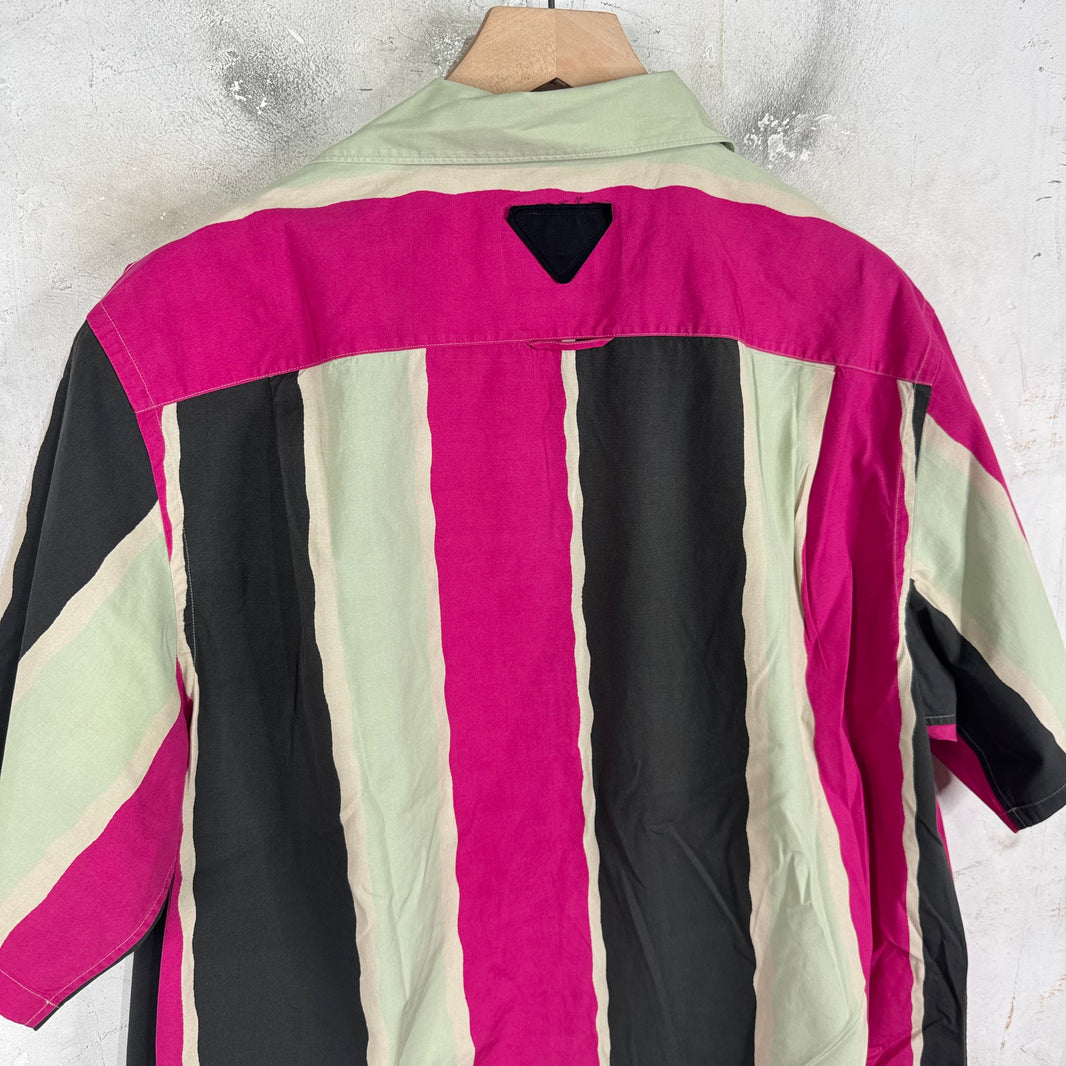 Prada Patterened Watercolor Bowling Shirt