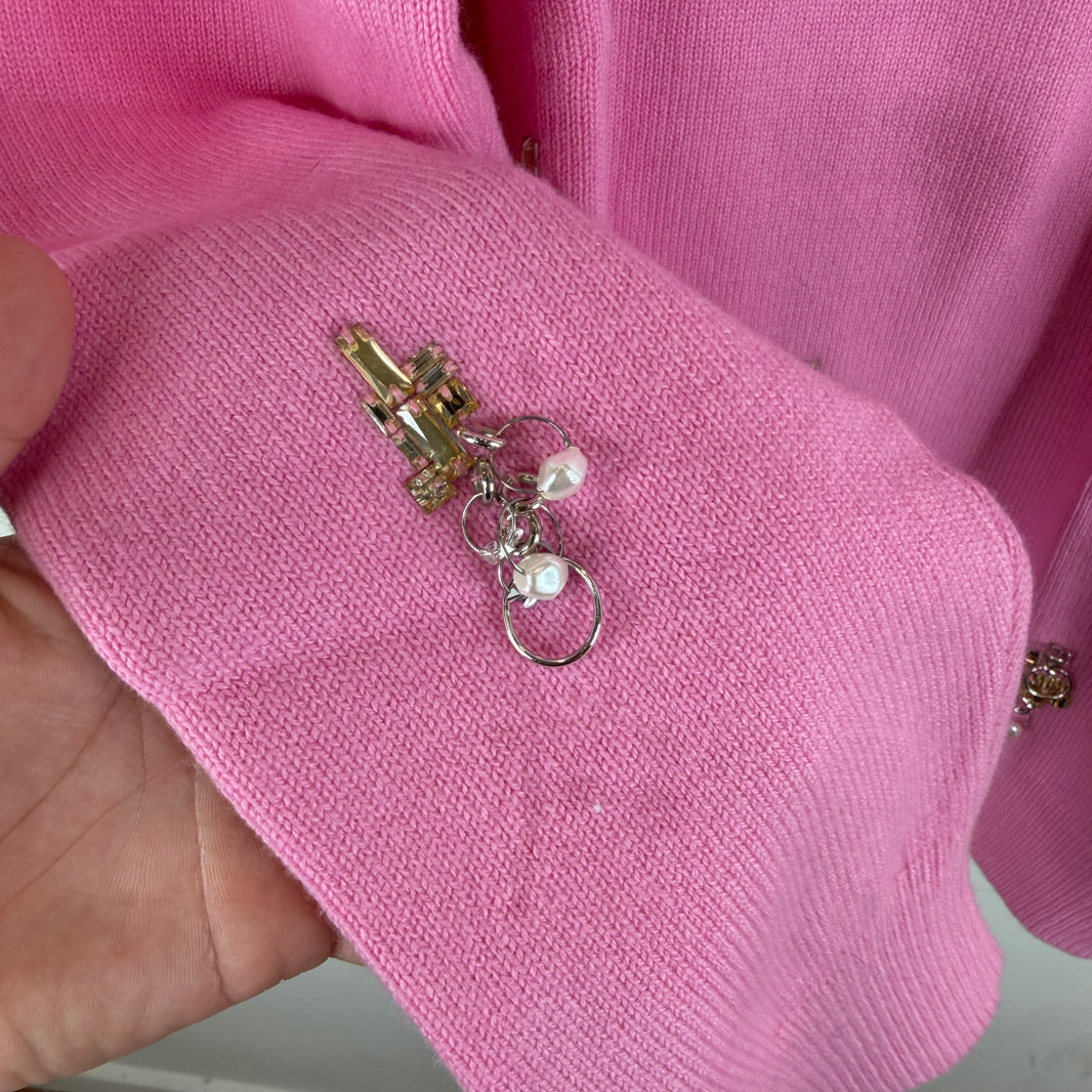 Givenchy Wool/Cashmere Pierced Crystal Knit Sweater