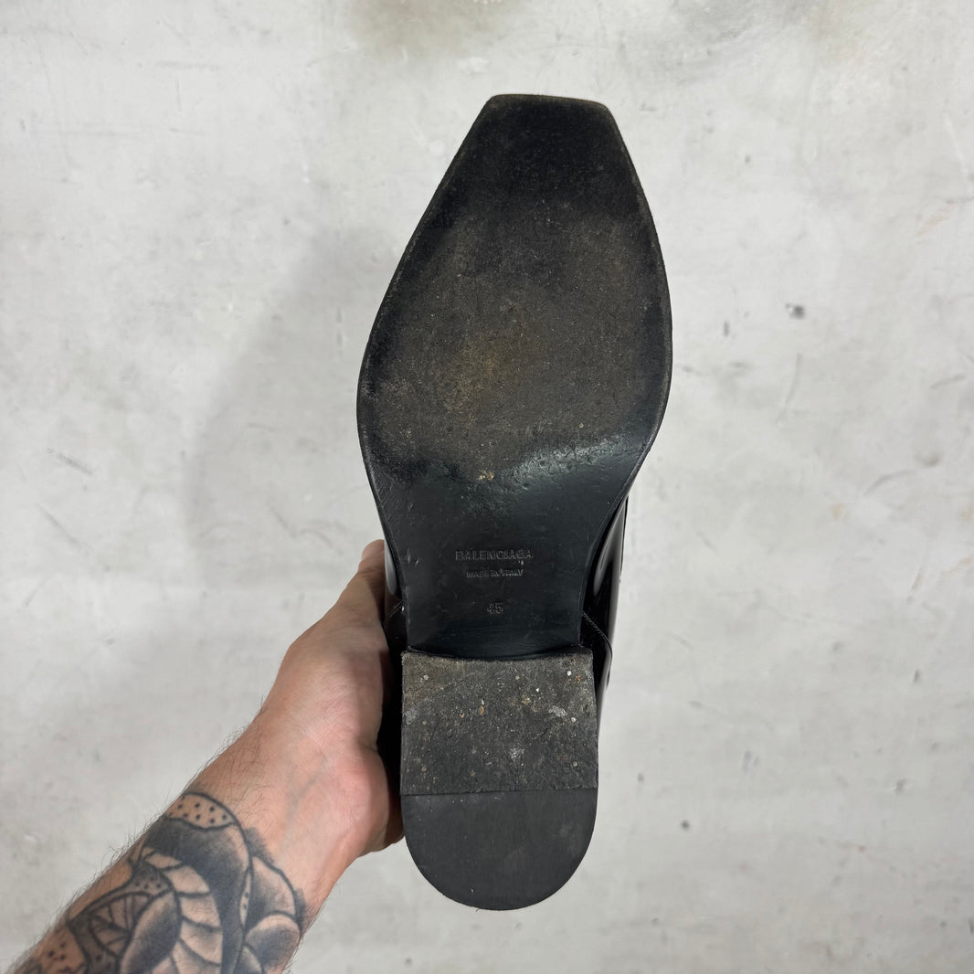 Balenciaga Patent Romeo Collapse Mules