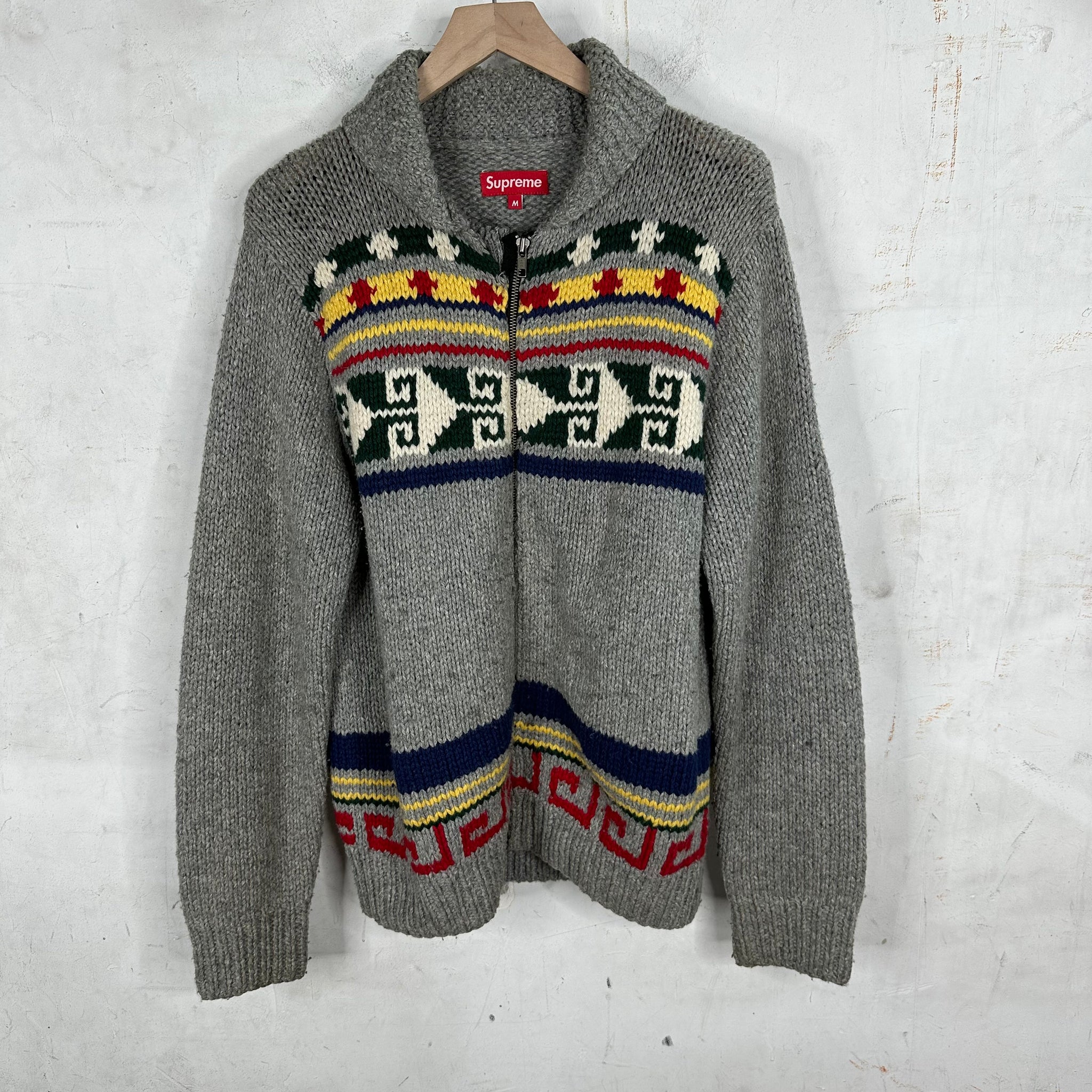 Supreme Wool Knit Zip Sweater