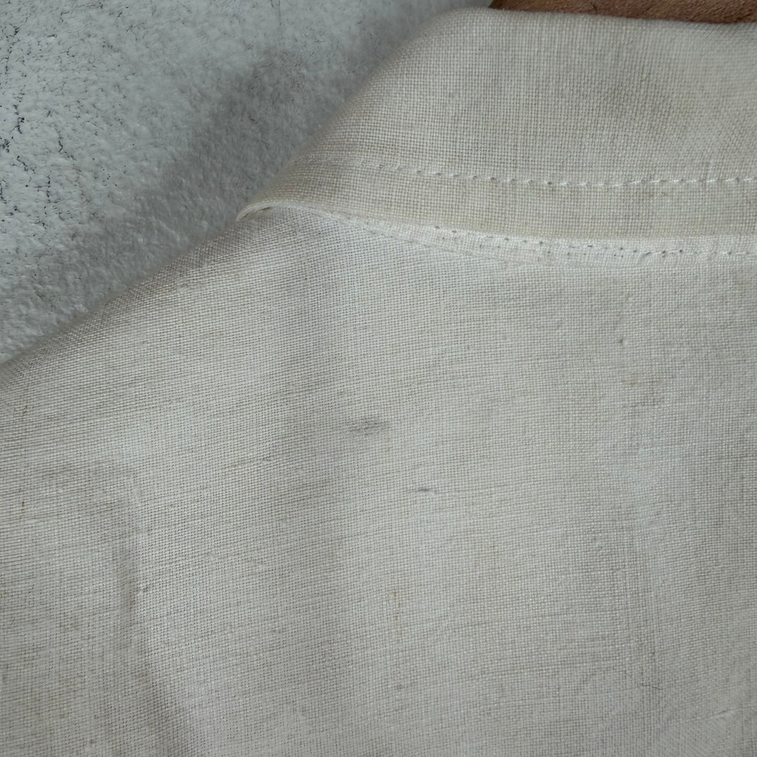 Bode Linen Collar Embroidered S/S Shirt