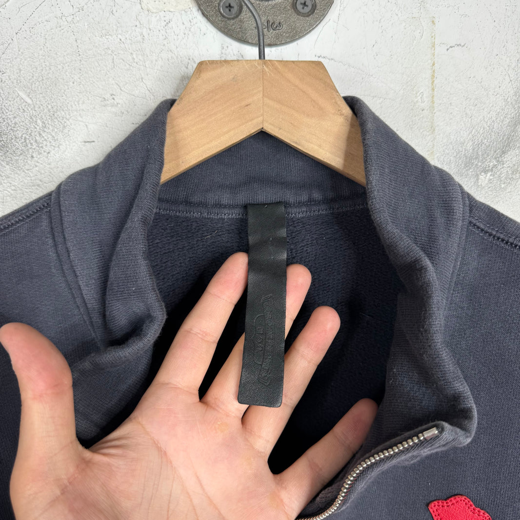 Chrome Hearts Navy Paperjam Quarter Zip