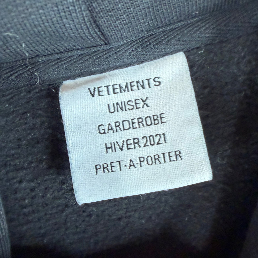 Vetements Black Logo Hoodie