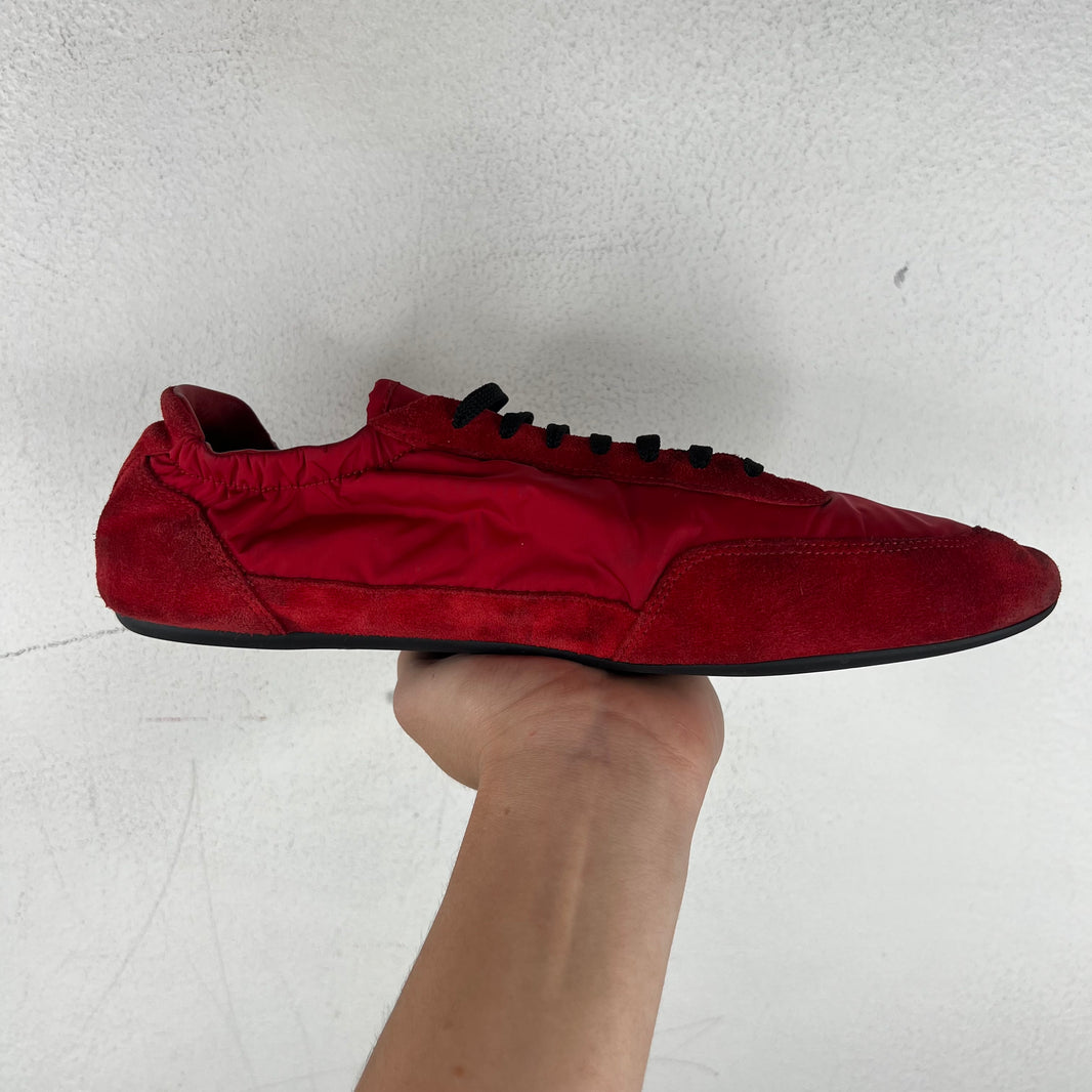 Prada Red Collapse Sneakers