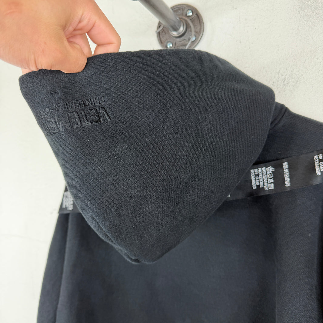 Vetements Wash Logo Tape Hoodie
