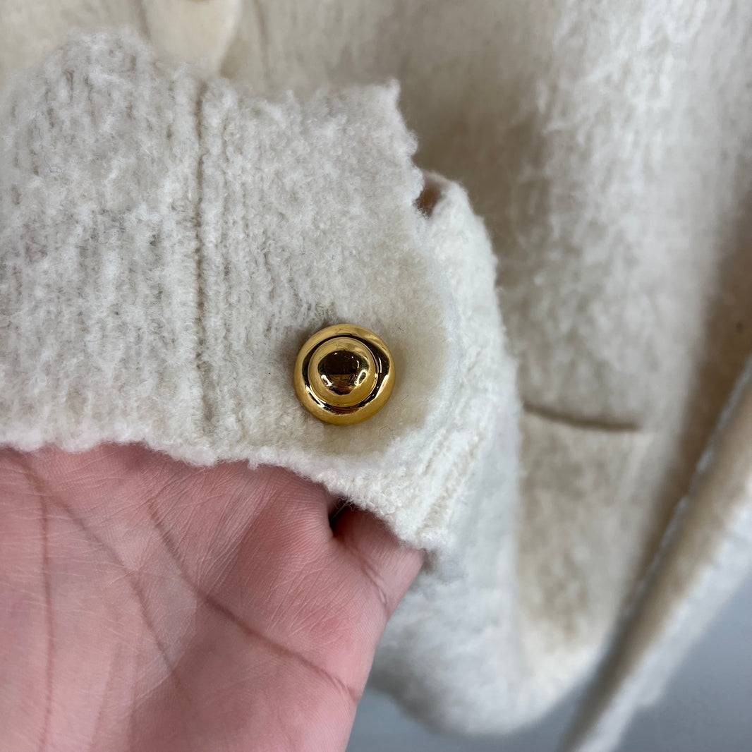 Miu Miu White Wool Cardigan