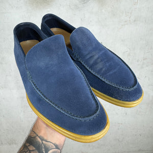 Loro Piana Navy Summer Walk Loafers
