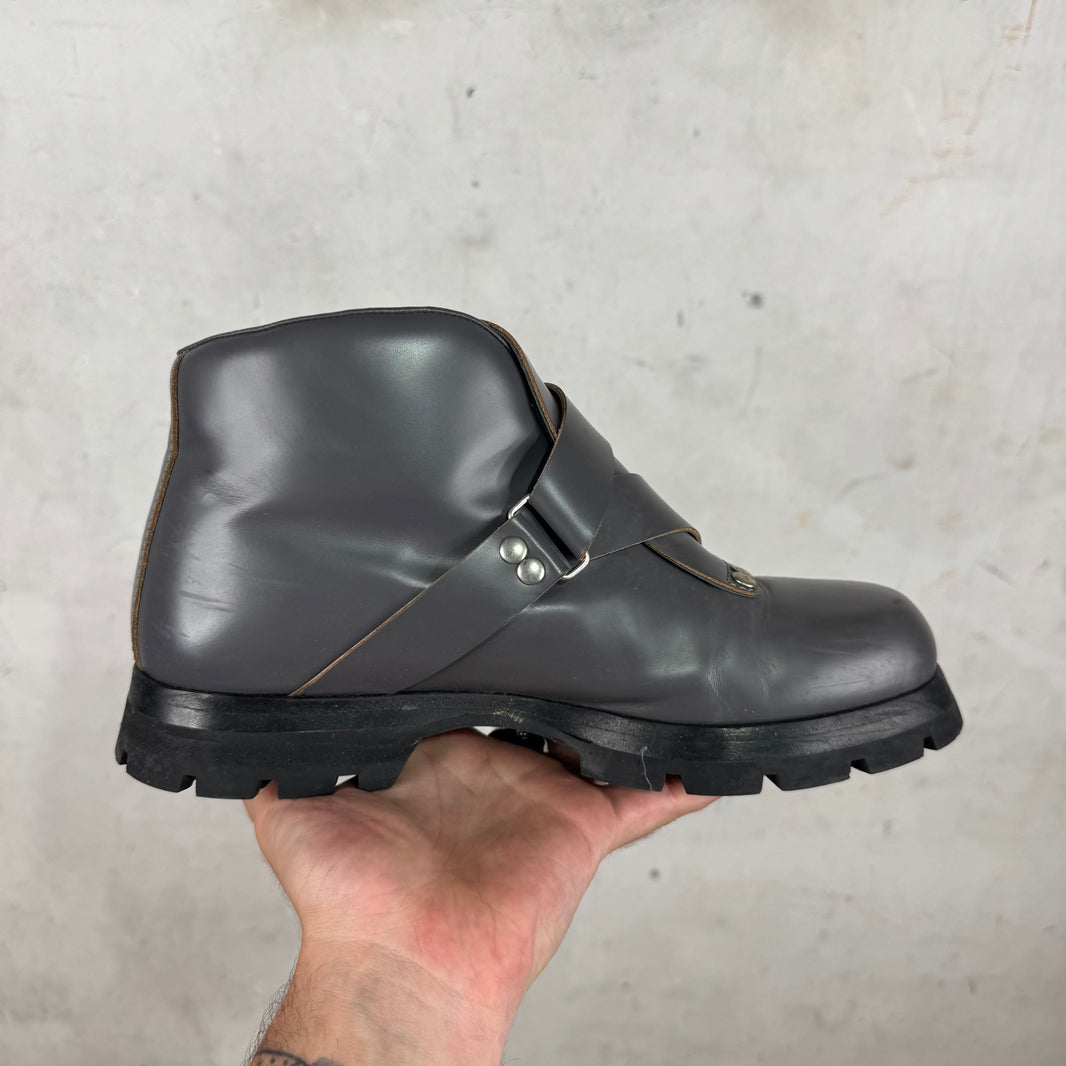 Jil Sander Grey Man Ankle Harness Boots