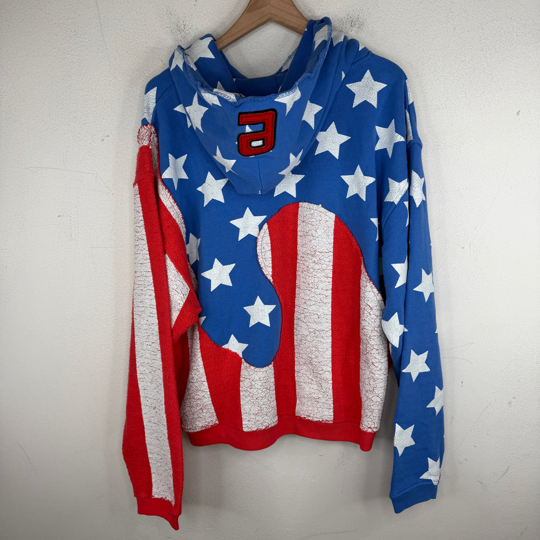 ERL American Flag Swirl Hoodie