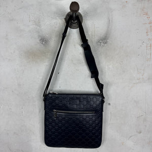 Gucci Monogram Embossed Messenger Bag