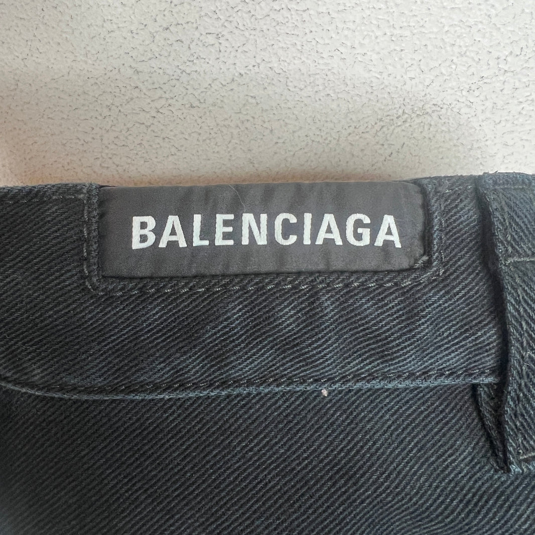 Balenciaga Black Baggy Drawstring Jeans