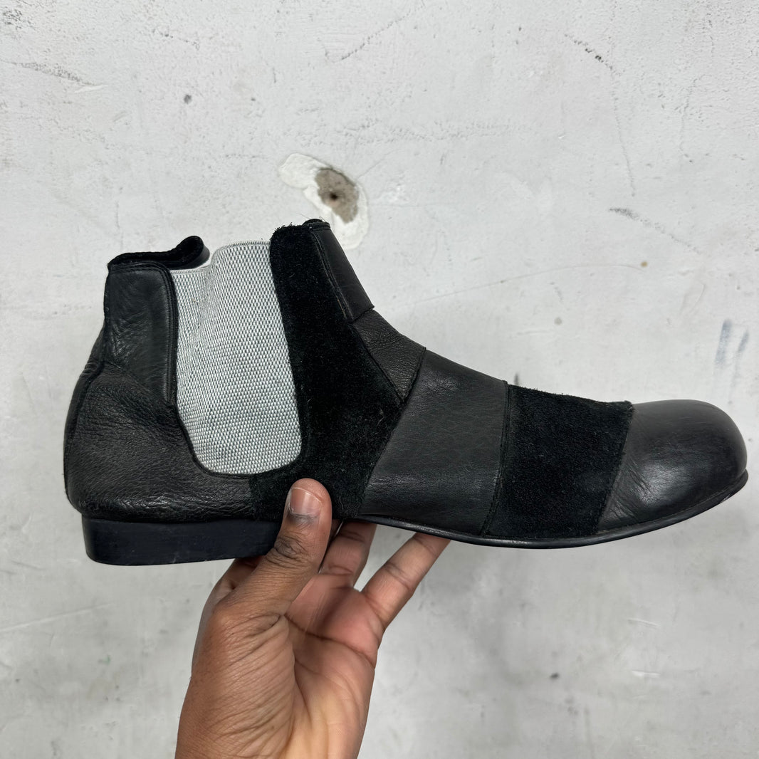 Comme Des Garçons Homme Plus Patchwork Chelsea Boots