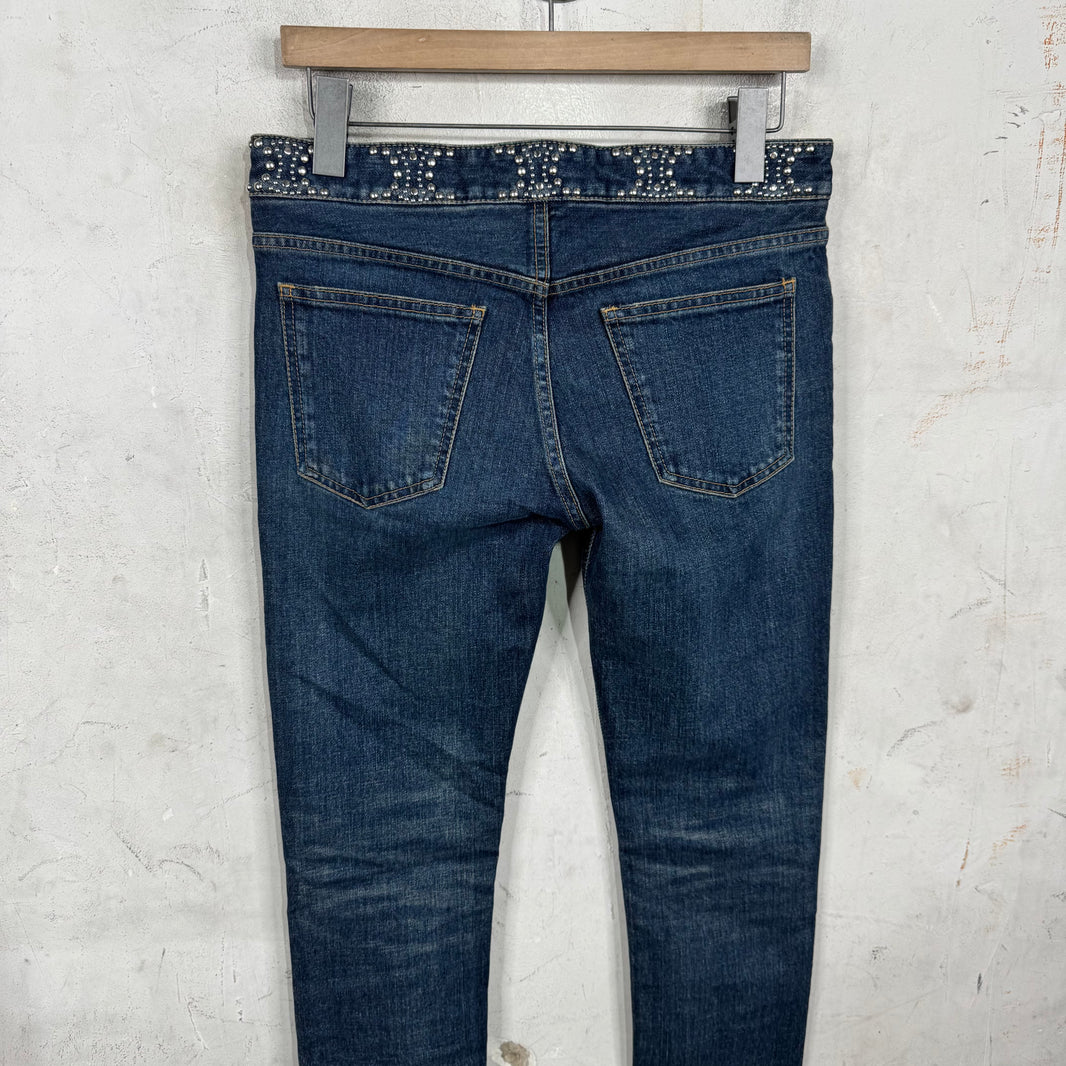 Celine Studded Waist Skinny Jeans