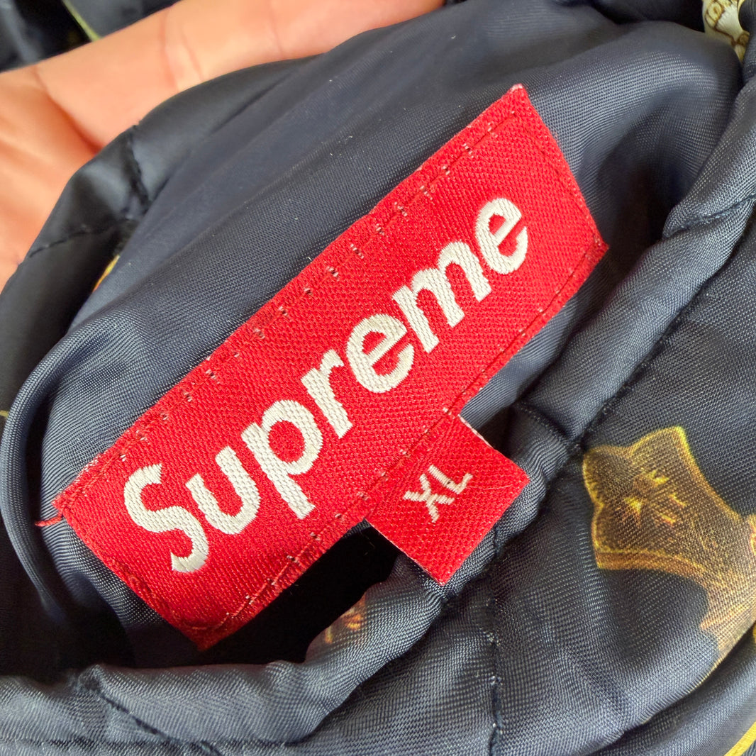 Supreme Navy Crosses Reversible Bomber Jacket