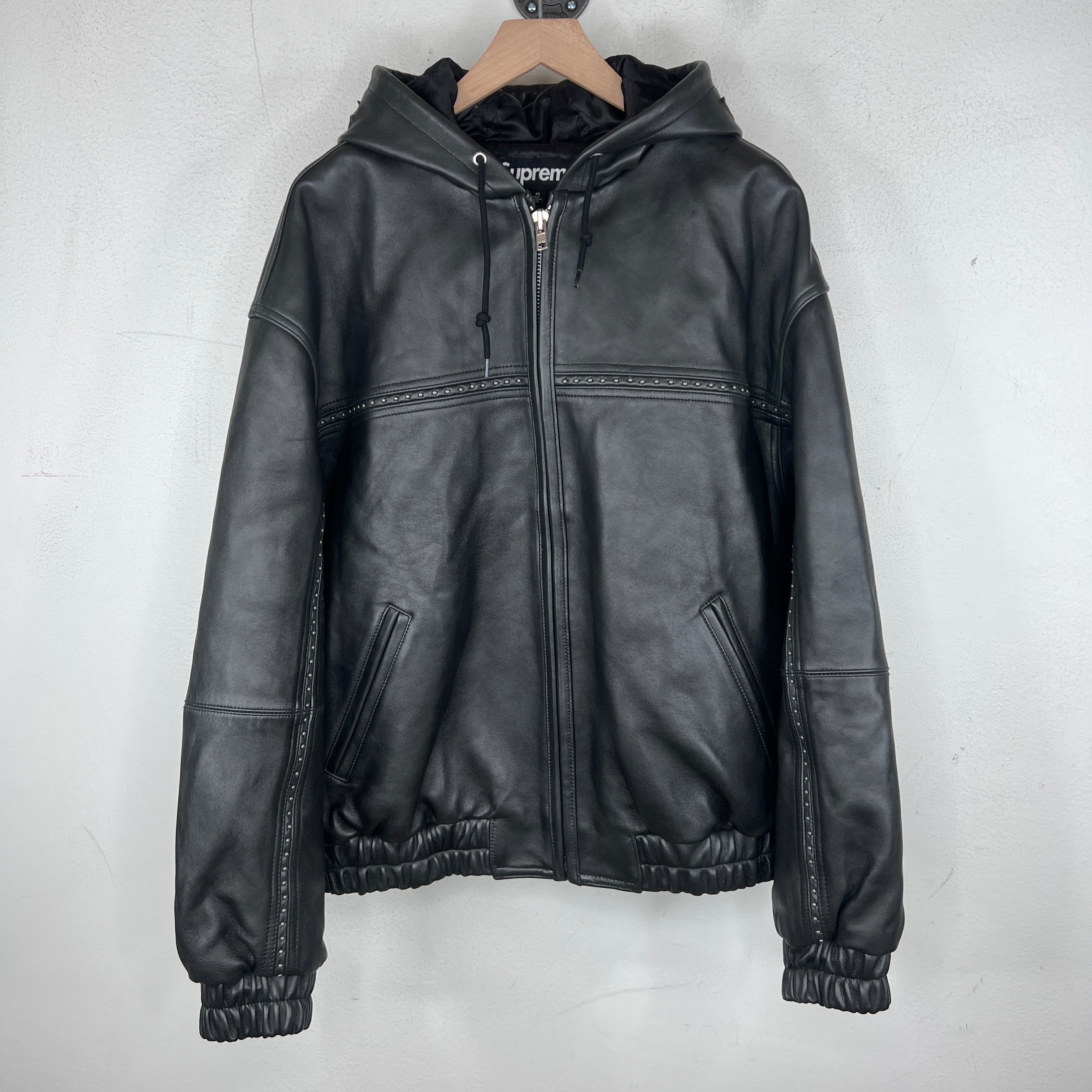 Supreme Studded Leather Bomber Jacket – www.Lukes.store