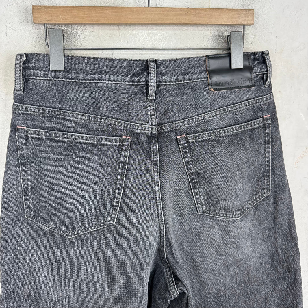 Acne Studios Charcoal Long Denim Shorts