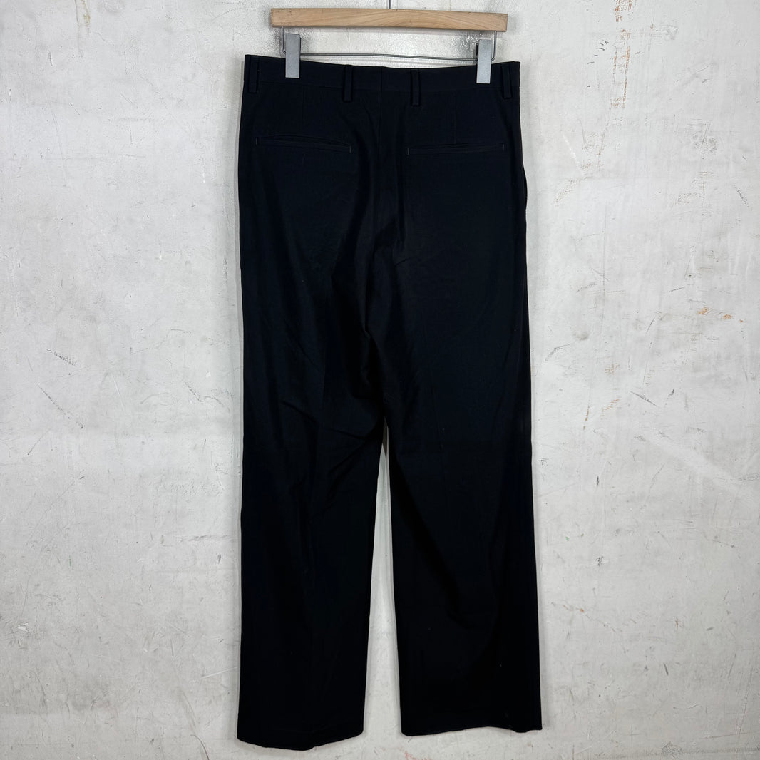 Dries Van Noten Black Wool Blend Trousers