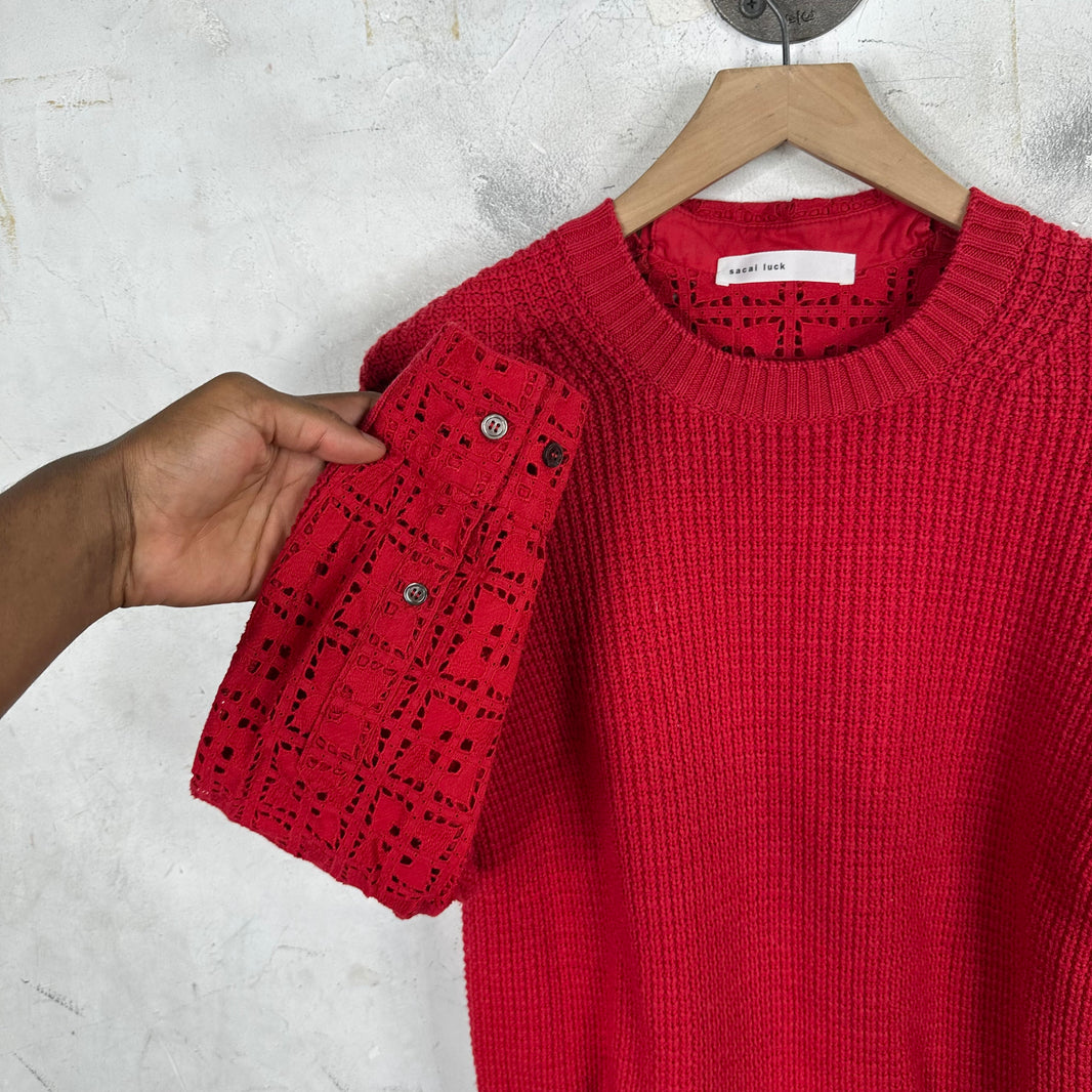 Sacai Paneled Knit Sweater