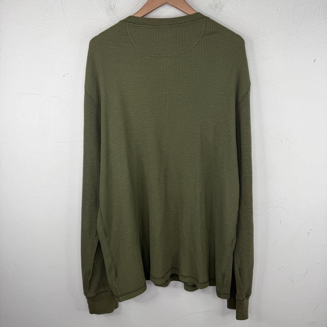 RRL Green Thermal Henley Shirt