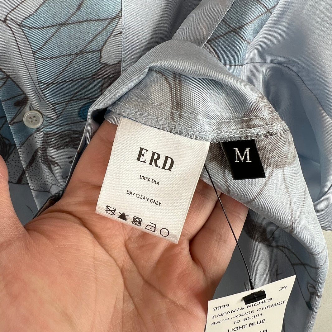 ERD Bath House Silk Button Up Shirt