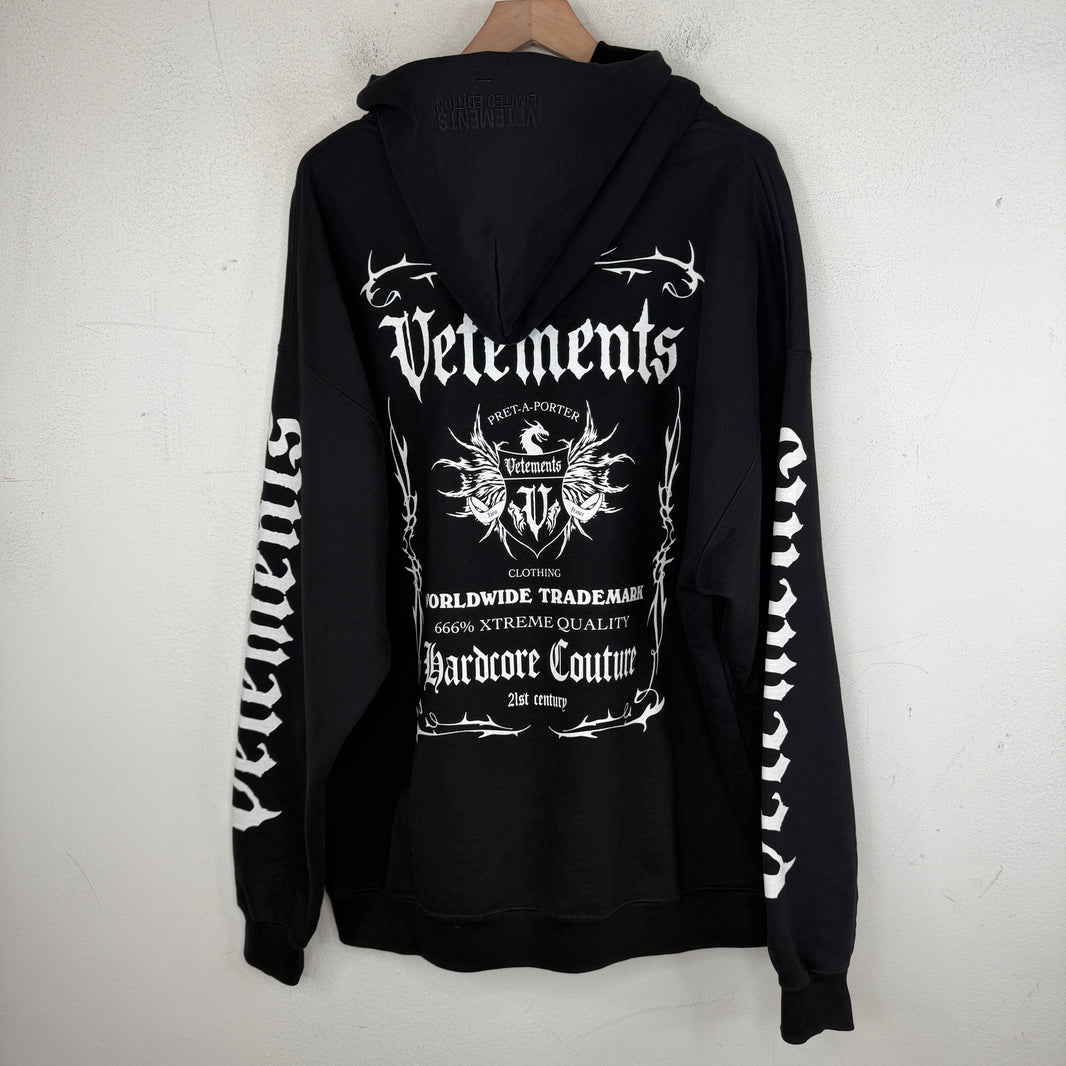Vetements Pret A Porter Gothic Hoodie