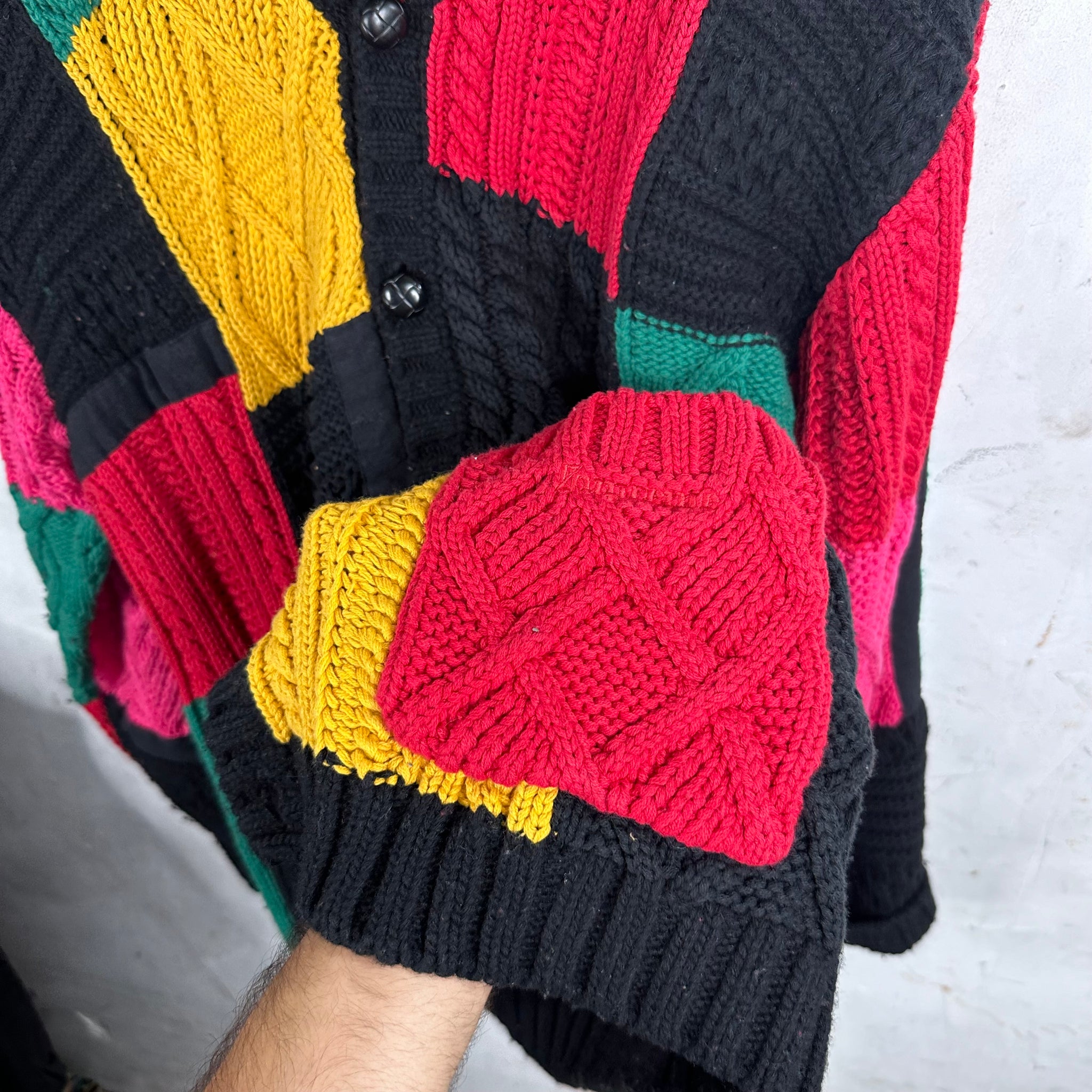 Supreme Multi Patchwork Knitted Cardigan