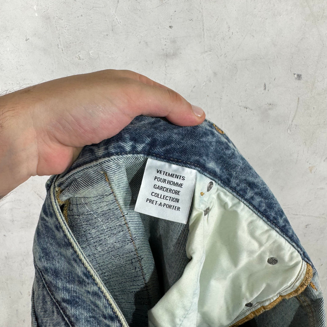 Vetements Backwards Wide Leg Jeans