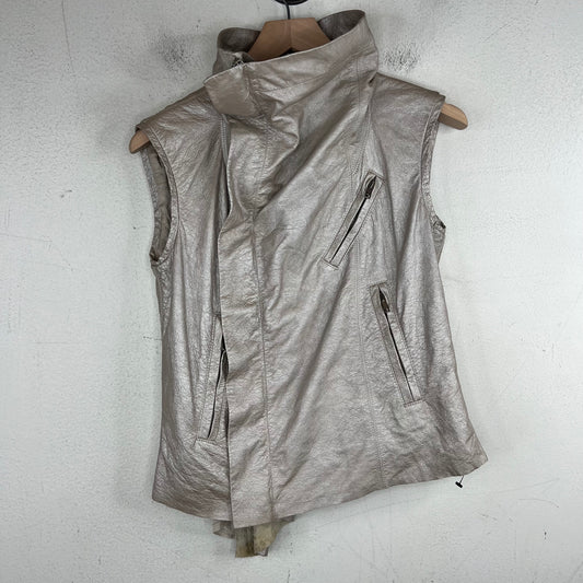 Rick Owens Silver Leather Vest