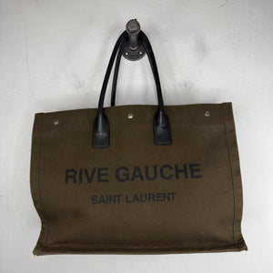 Saint Laurent Green Rive Gauche Canvas Bag