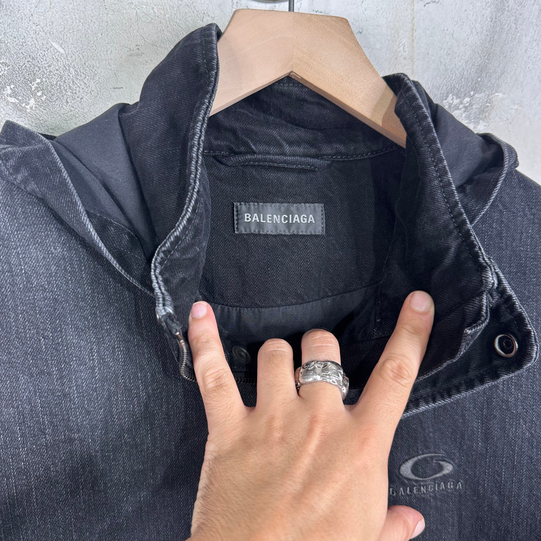Balenciaga Surfer Denim Parka Jacket