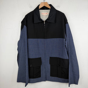 Marni Blue Grid Cargo Zip Jacket