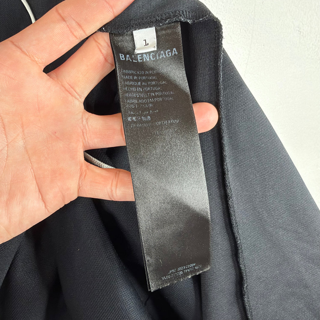 Balenciaga Black Paris Soccer Jersey
