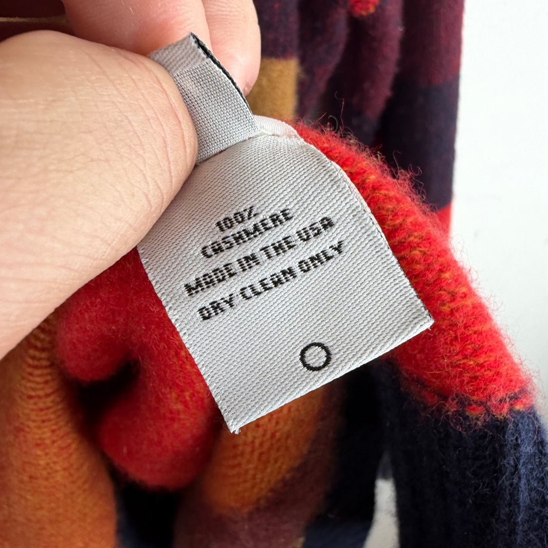 Elder Statesman Red/Orange/Black Cashmere Sweater