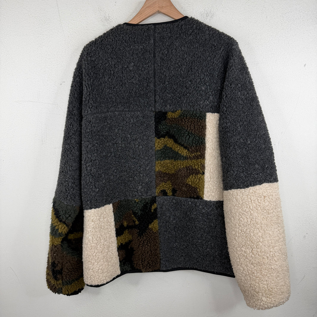 Sandy Liang Multi Patchwork Fleece Jacket