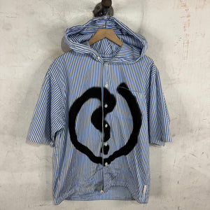 Marni Spray Graphic Hooded Stipe Shirt