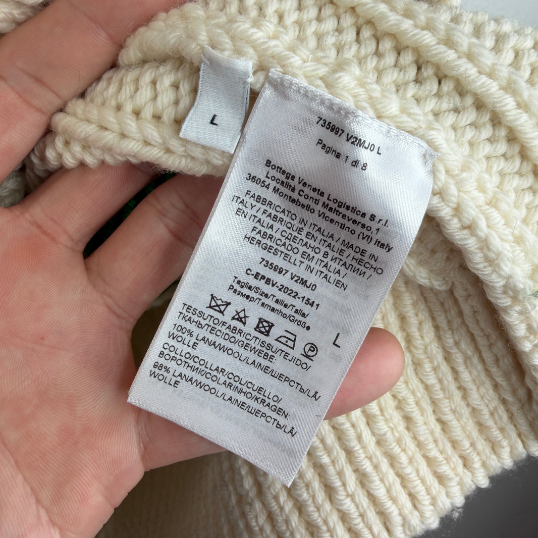 Bottega Veneta Wool Soundwave Split Knit Crewneck