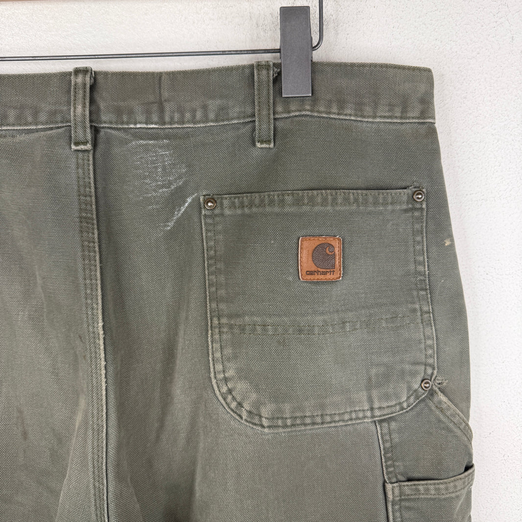 Vintage Smoked Carhartt Green Double Knee Jeans