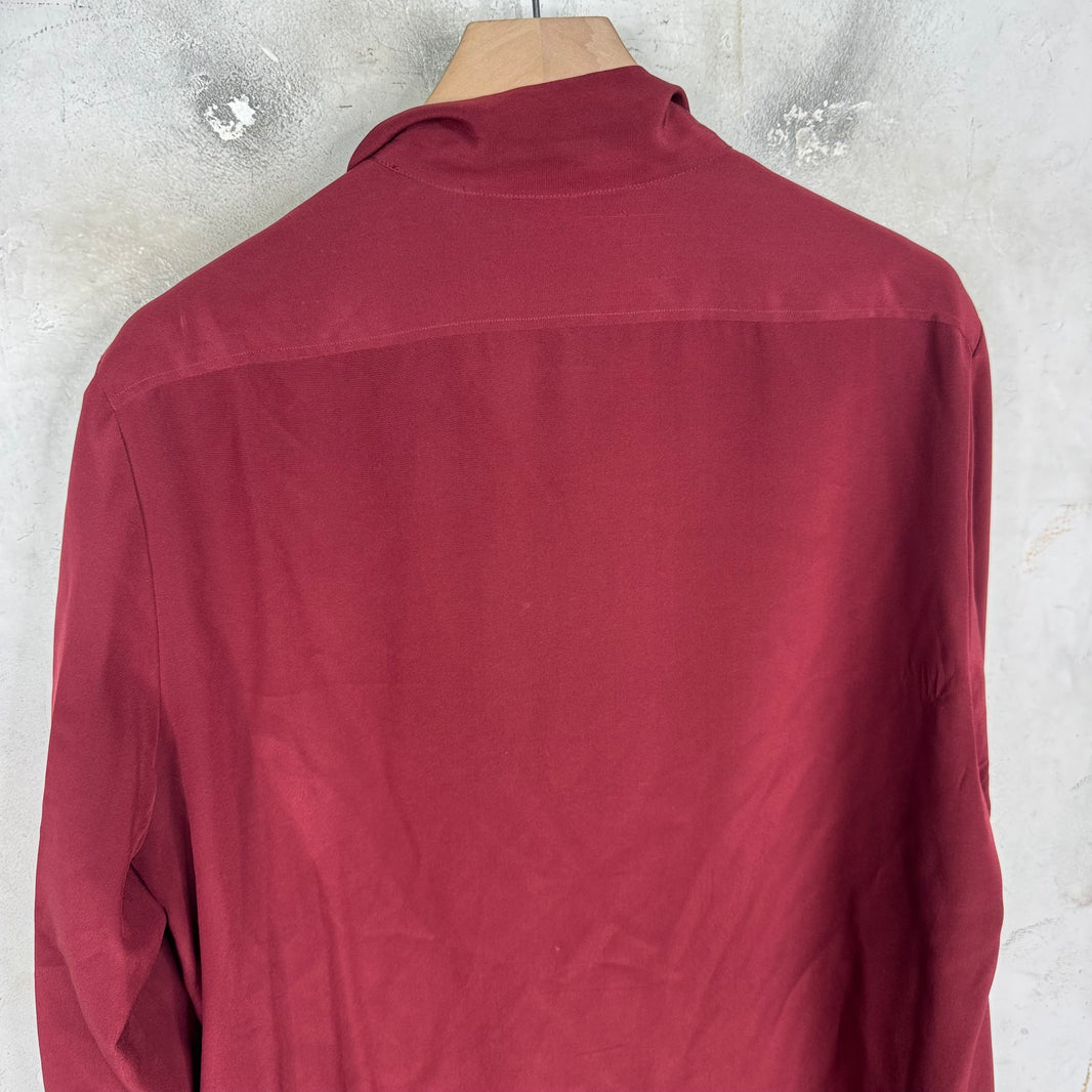 Gucci Silk Half Button Shirt