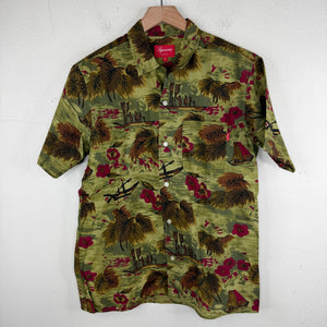 Supreme Olive Floral Button Up Shirt