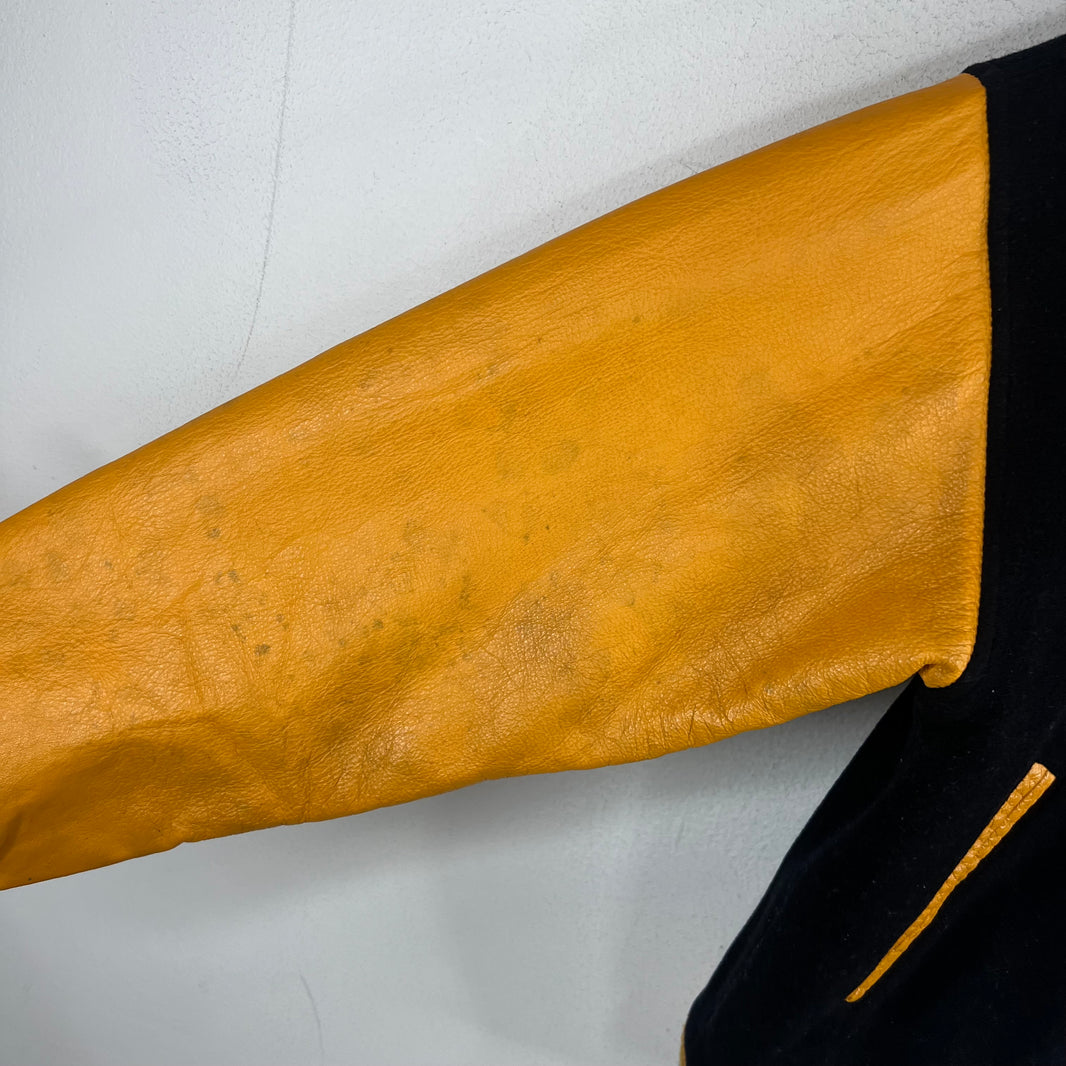 Stussy Big 4 Navy/Yellow Varsity Jacket