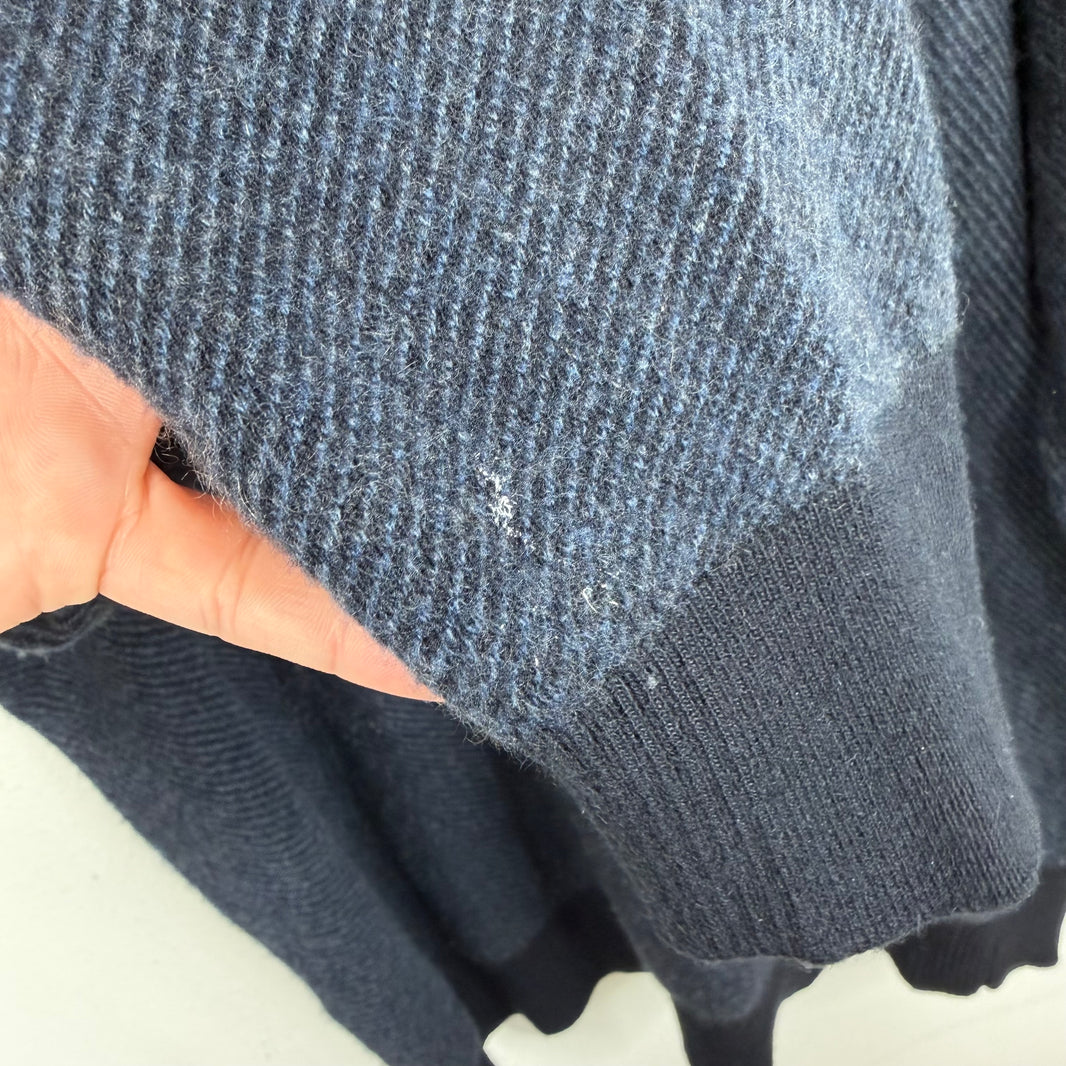 Loro Piana Navy Roadster Pull Cashmere Quarter Zip Jacket